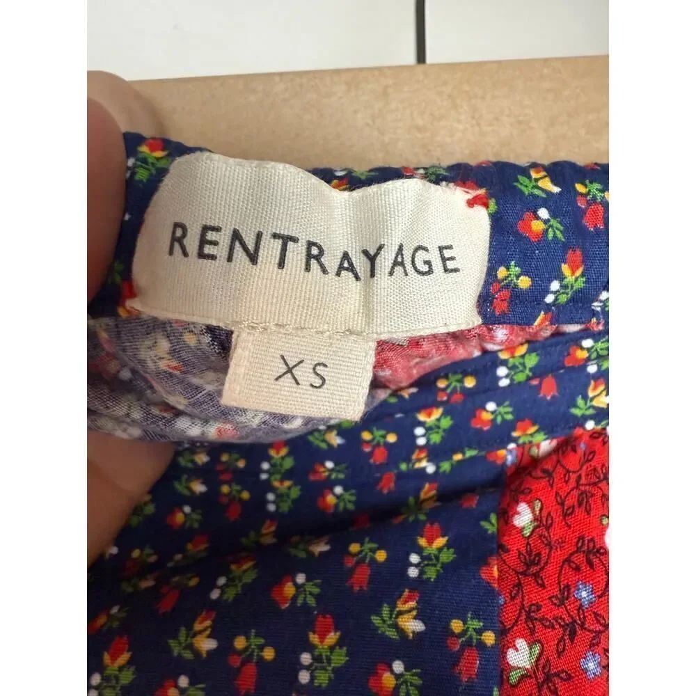 Rentrayage Designer One Of A Kind Floral Tiered Cotton Skirt Sz. Xs — image 4 of 6